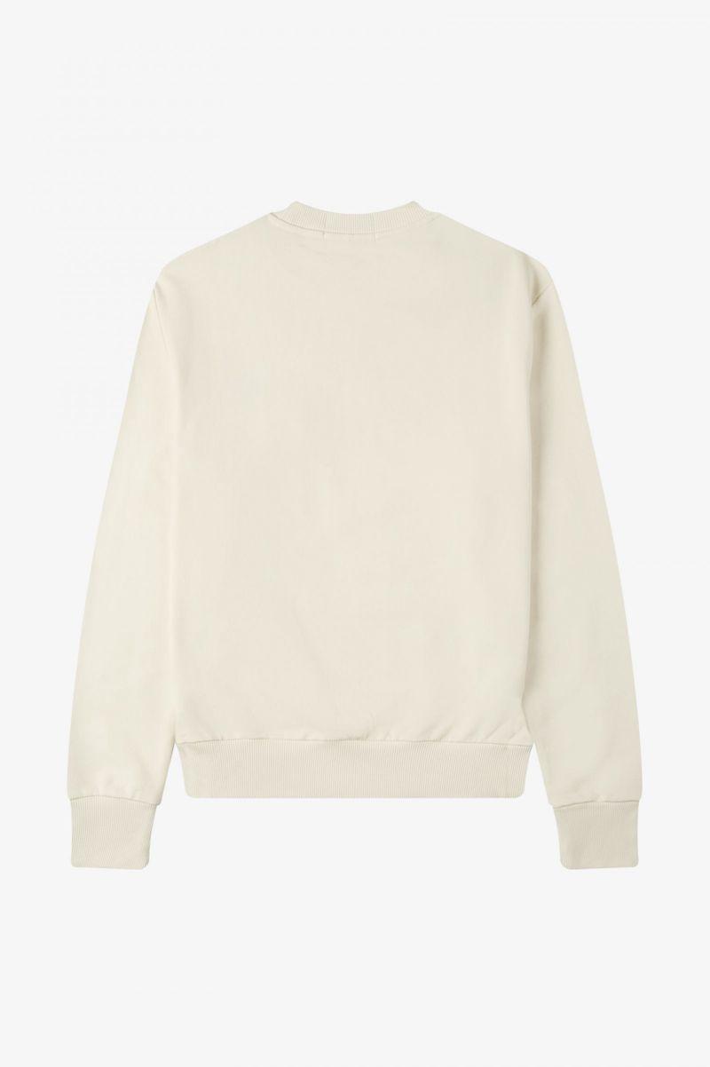 White Fred Perry M3836 Men's Sweatshirts | PH 1595UZGT